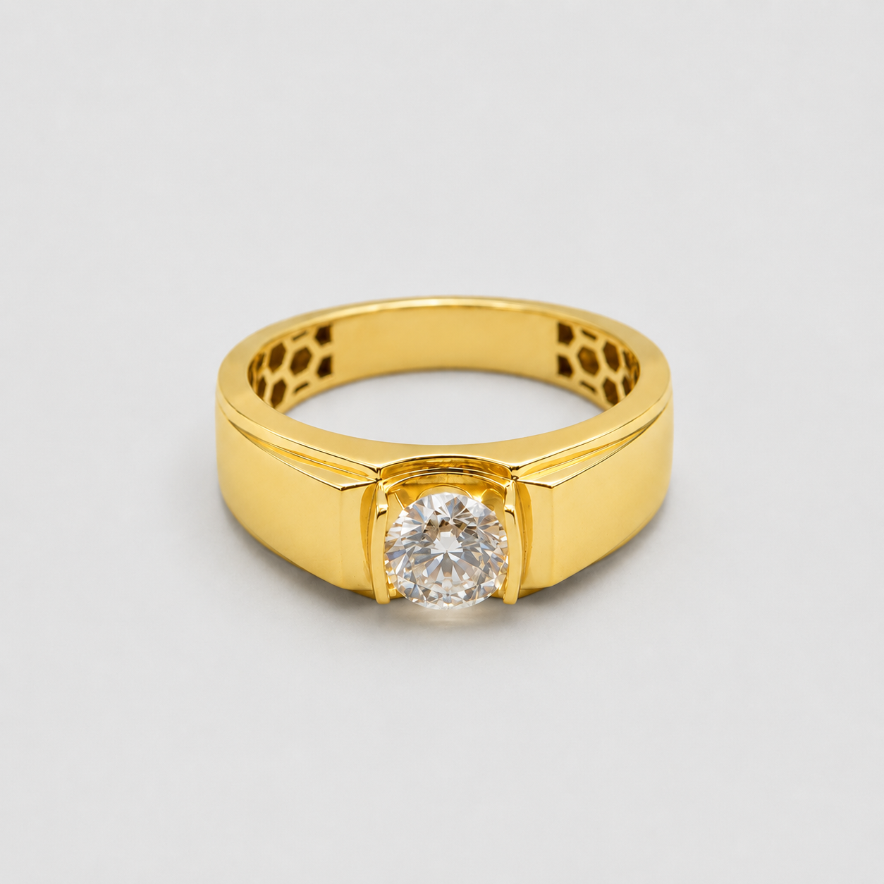 1.5 Ct. Lab-Grown Diamond Men's Solitaire Ring (EF-VS)