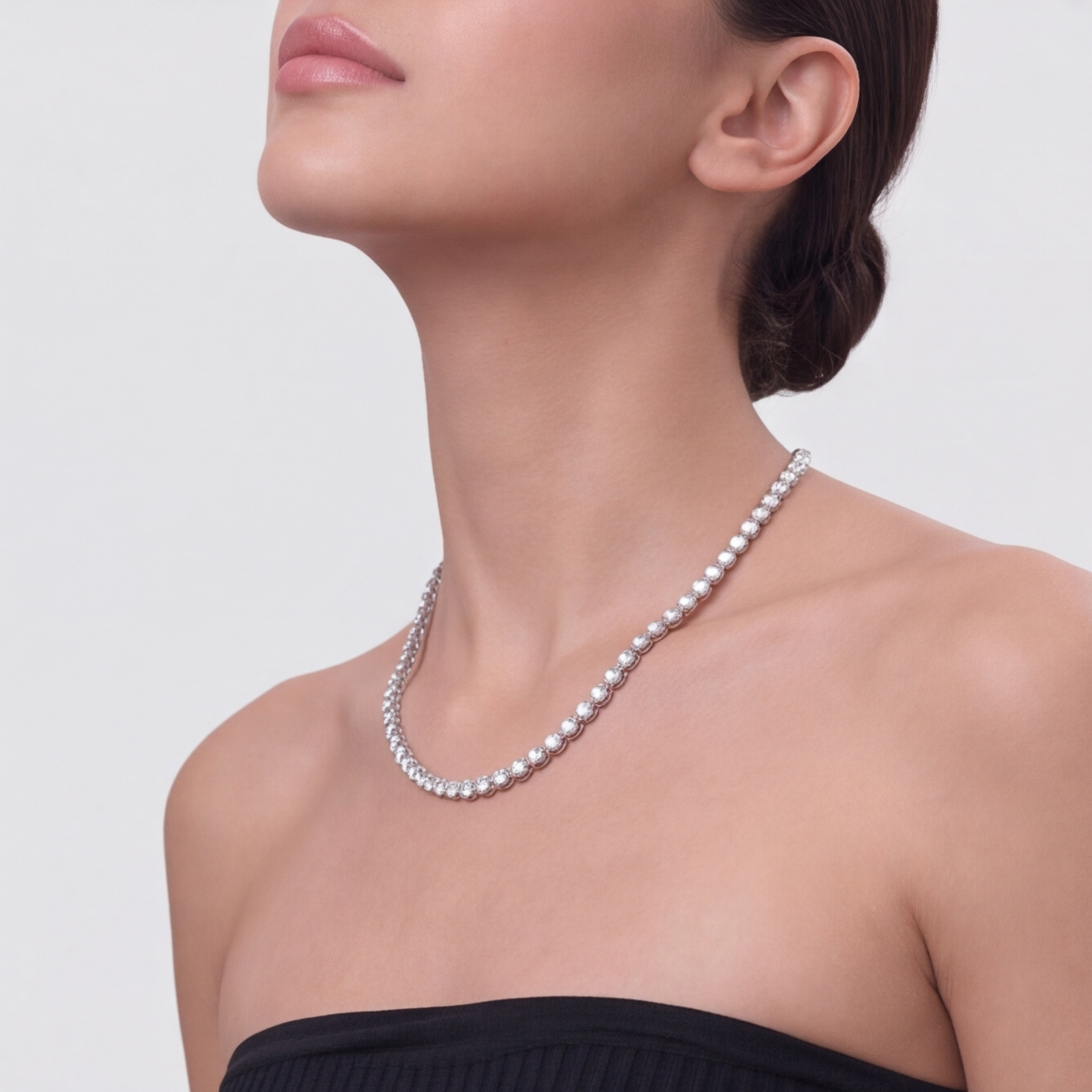 22 Ct. Lab-Grown Diamond Tennis Necklace (VS-EF)