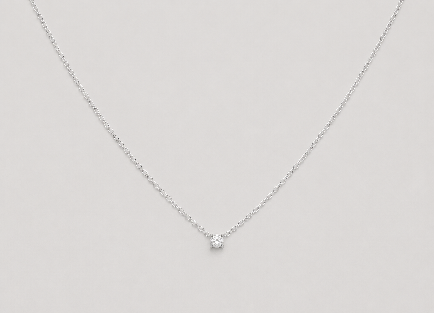 0.20 CT (VS–EF) Princess Cut Lab-Grown Diamond Solitaire Pendant Necklace for Women