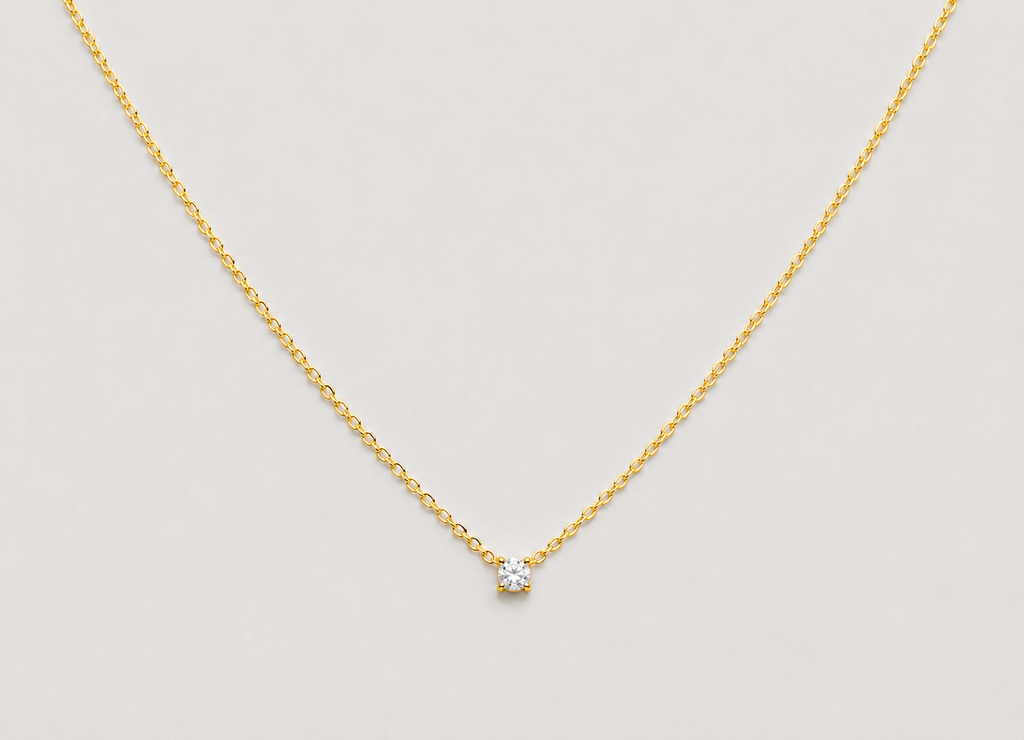 0.20 CT (VS–EF) Princess Cut Lab-Grown Diamond Solitaire Pendant Necklace for Women