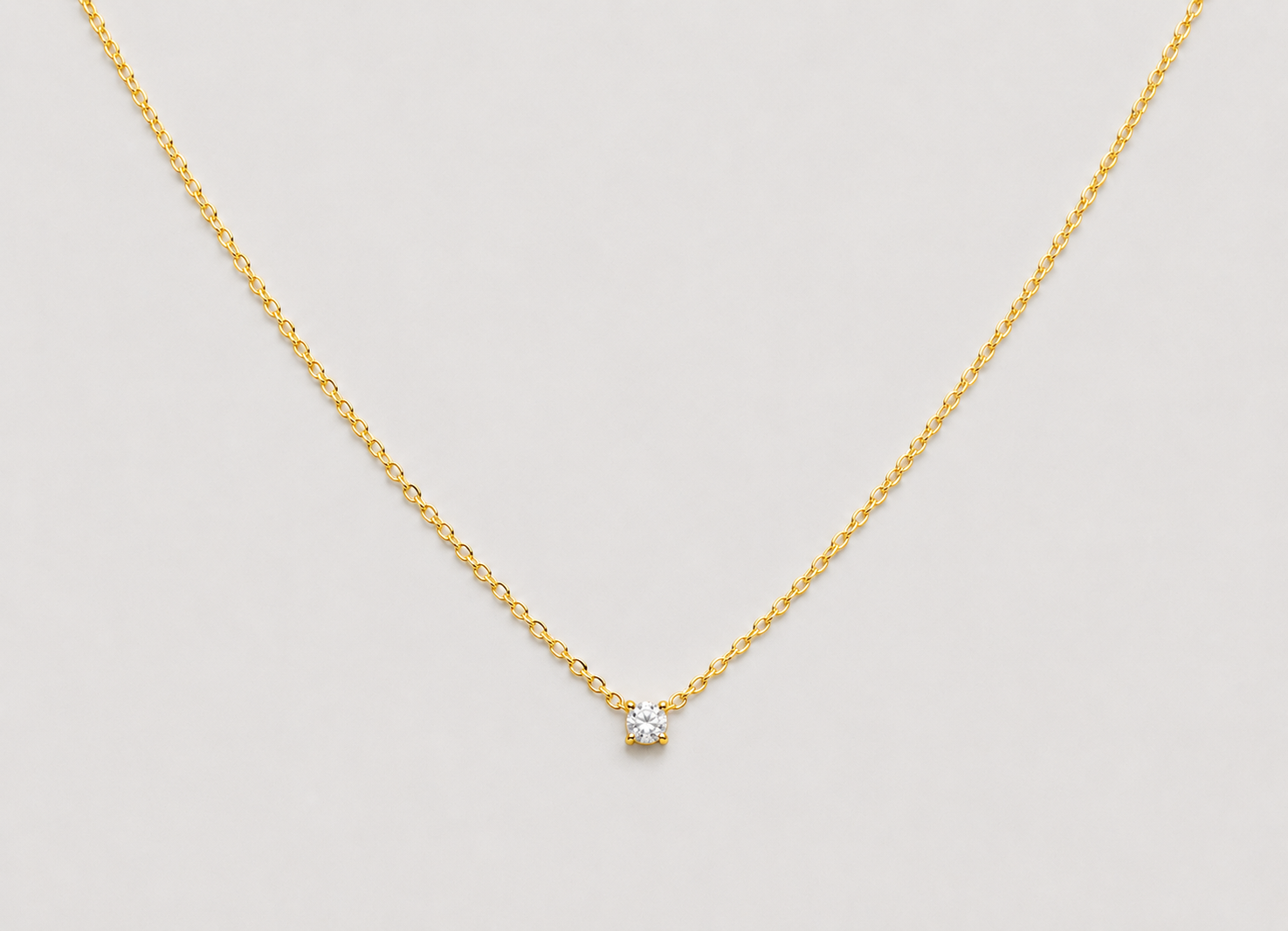 0.20 CT (VS–EF) Princess Cut Lab-Grown Diamond Solitaire Pendant Necklace for Women