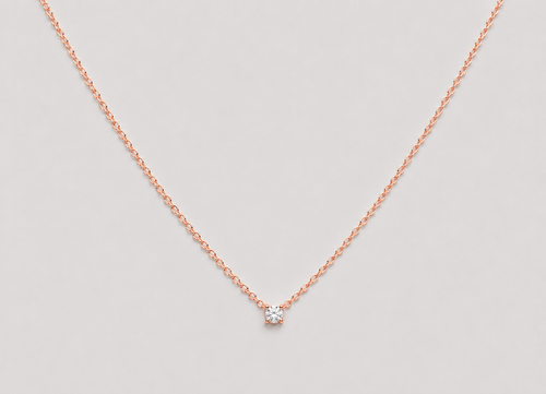 0.15CT (VS-EF) Round Cut Lab-Grown Diamond Solitaire Pendant Necklace for Women