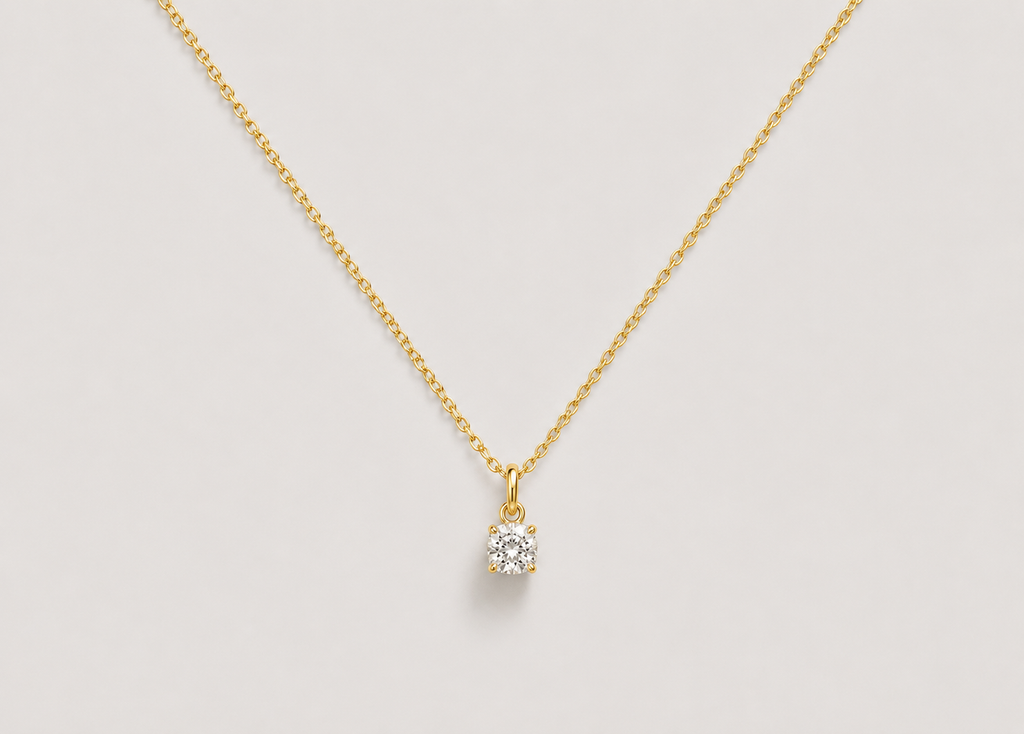 1.00 CT (VS–EF) Cushion Cut Lab-Grown Diamond Solitaire Pendant Necklace for Women