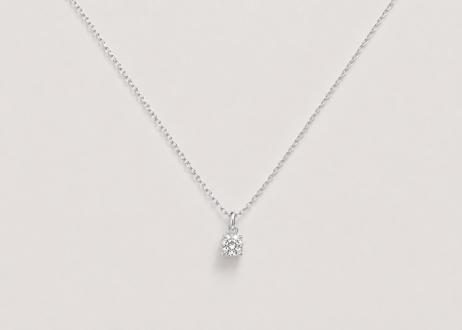 1.00 CT (VS–EF) Cushion Cut Lab-Grown Diamond Solitaire Pendant Necklace for Women