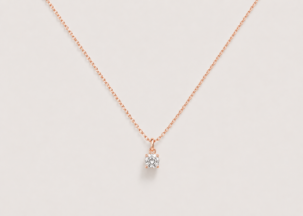 1.00 CT (VS–EF) Cushion Cut Lab-Grown Diamond Solitaire Pendant Necklace for Women