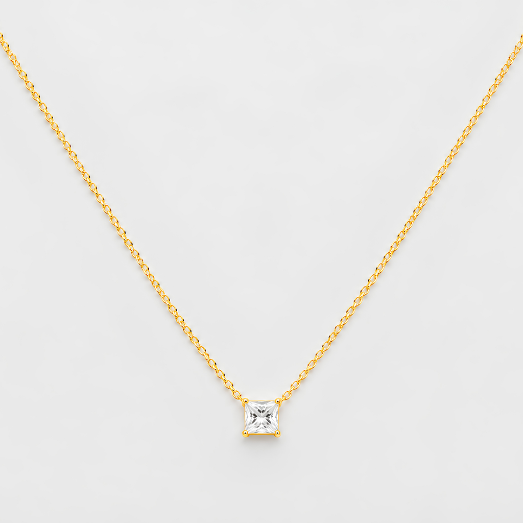 Lab-Grown Diamond Princess-Cut Solitaire Pendant 0.20 Ct. (EF/VVS-VS)