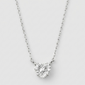 2 Ct. Heart Cut Lab Grown Diamond Solitaire Pendant Necklace (VS-EF)