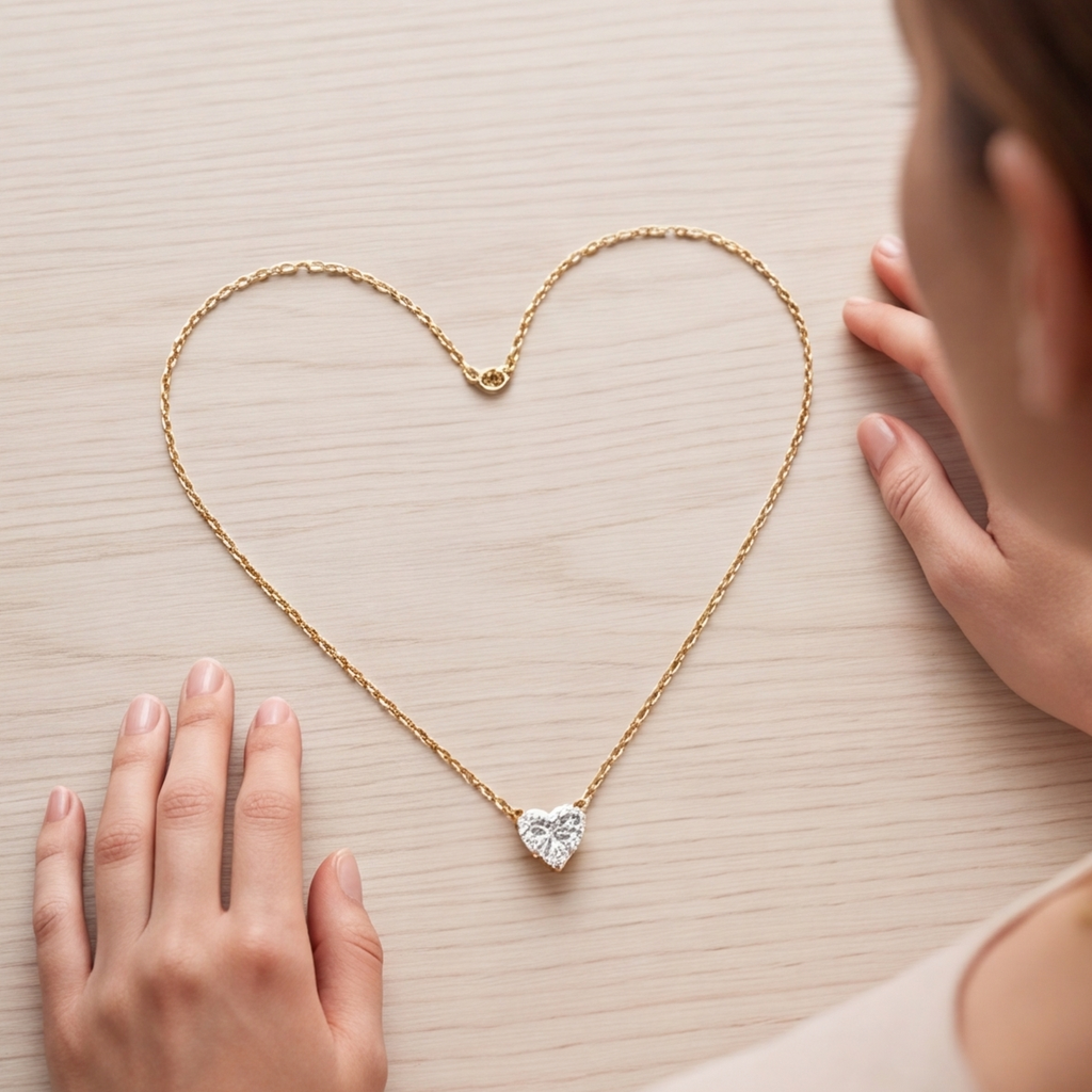 2 Ct. Heart Cut Lab Grown Diamond Solitaire Pendant Necklace (VS-EF)