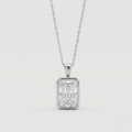 5 Ct. Lab Grown Diamond Radiant Cut Solitaire Pendant Necklace (VS-EF)