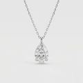 1 Ct. Lab Grown Diamond Pear Cut Solitaire Pendant Necklace (VS-EF)