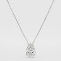 3 Ct. Pear Cut Lab Grown Diamond Solitaire Pendant Necklace (VS-EF)