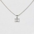 2 Ct. Emerald Cut Lab Grown Diamond Solitaire Pendant Necklace (VS-EF)
