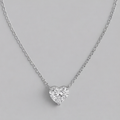1 Ct. Lab Grown Diamond Heart Cut Solitaire Pendant Necklace (VS-EF)