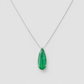 1.5 Ct. Elegant Teardrop Gemstone Pendant Necklace