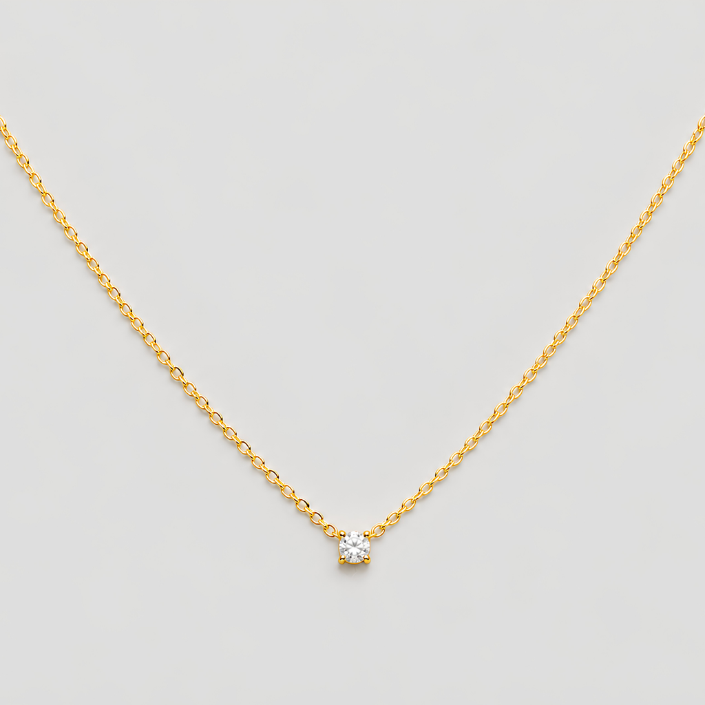 Round Cut Lab-Grown Diamond Solitaire Pendant 0.15 Ct. (EF/VVS-VS)