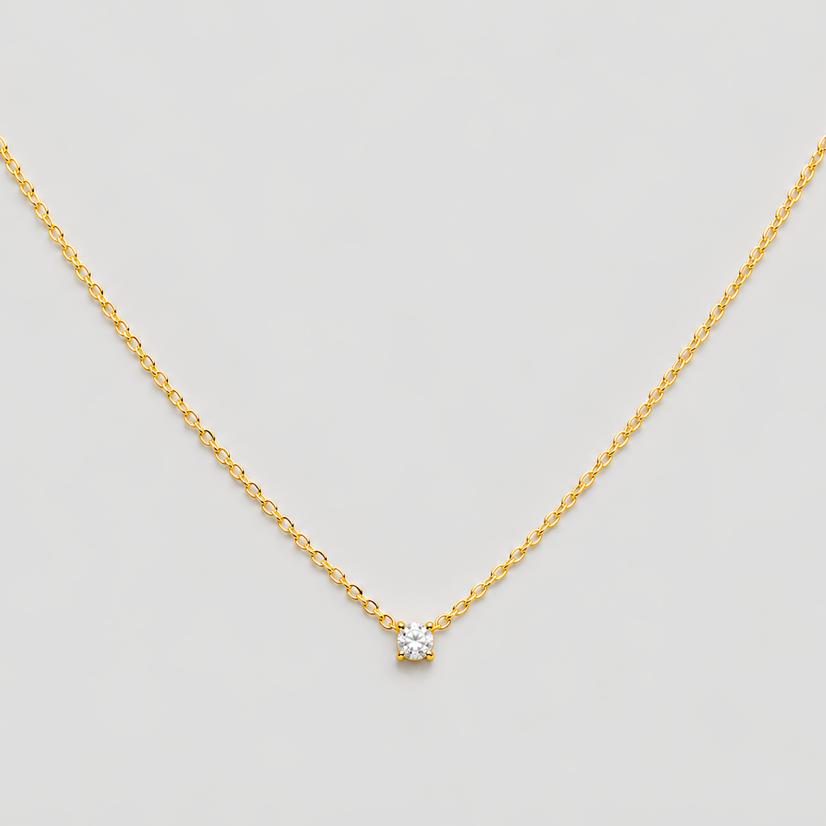 Round Cut Lab-Grown Diamond Solitaire Pendant 0.15 Ct. (EF/VVS-VS)