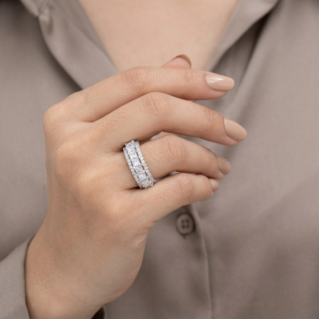2.00 TCW (VS-EF) Baguette Cut Lab-Grown Diamond Eternity Band for Women