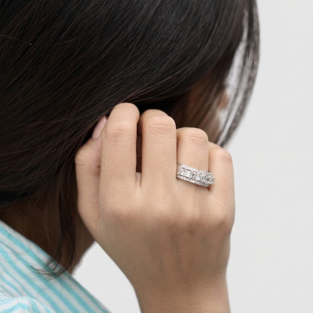 2.00 TCW (VS-EF) Baguette Cut Lab-Grown Diamond Eternity Band for Women