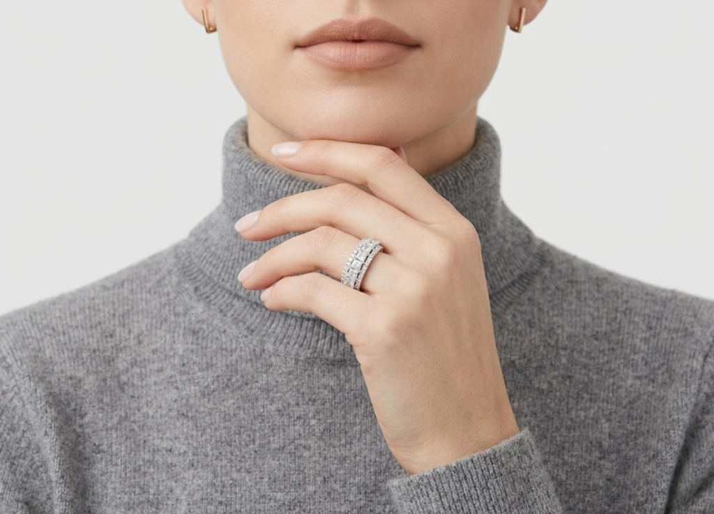 2.00 TCW (VS-EF) Baguette Cut Lab-Grown Diamond Eternity Band for Women