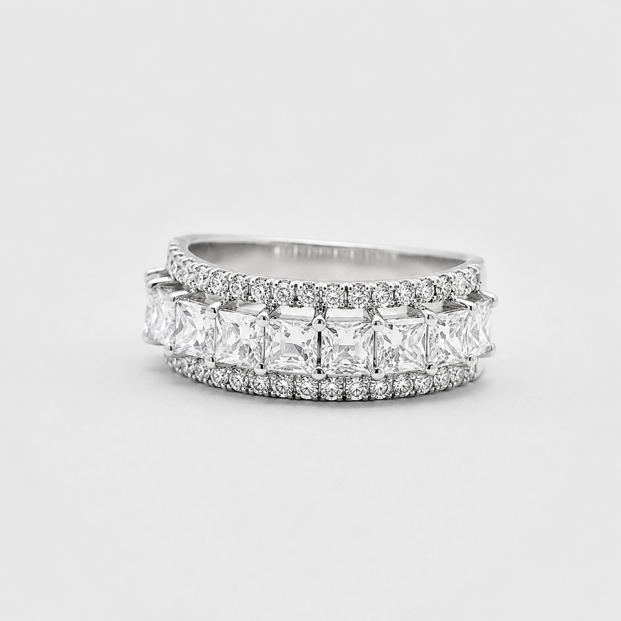 2 Ct. Baguette Cut Lab-Grown Diamond Eternity Band (VS-EF)