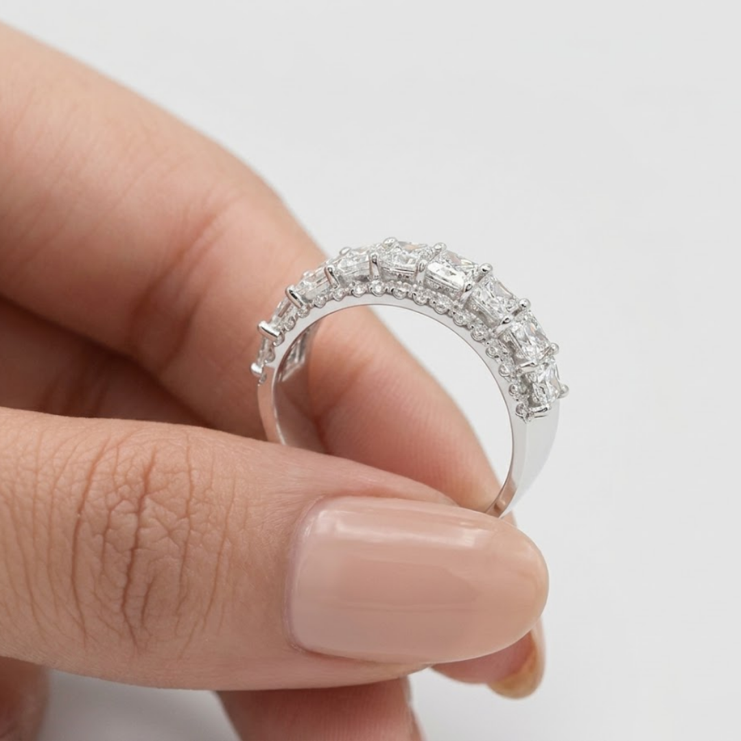 2.00 TCW (VS-EF) Baguette Cut Lab-Grown Diamond Eternity Band for Women