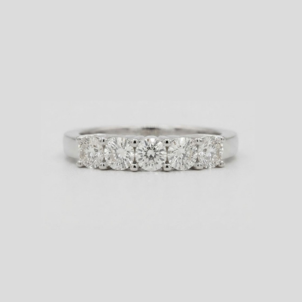 0.50tcw (VS-EF) Round Cut Lab-Grown Diamond Half Eternity Band for Women