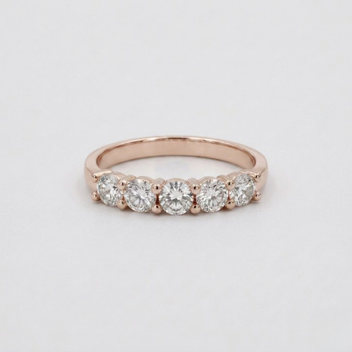 2.5 Ct. Lab-Grown Diamond Round Cut Half Eternity Band (VS-EF)