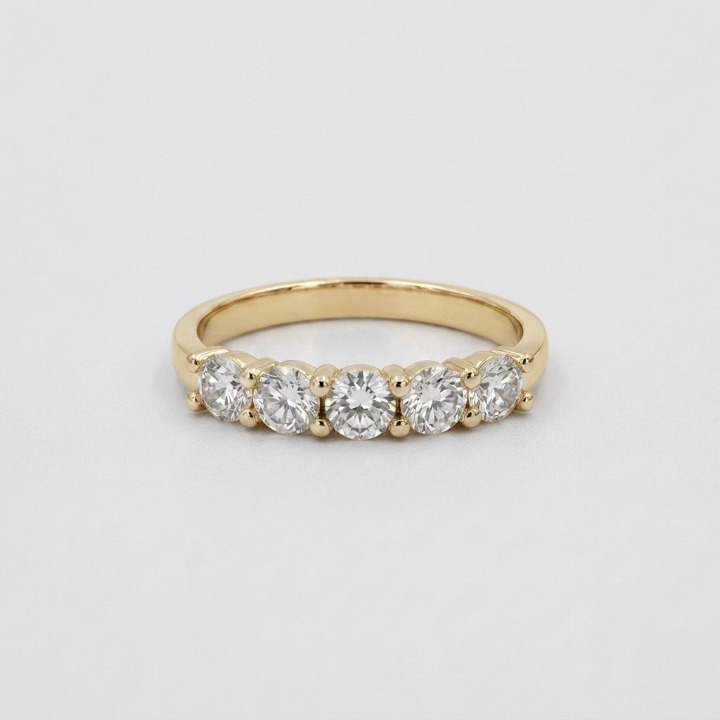 2.5 Ct. Lab-Grown Diamond Round Cut Half Eternity Band (VS-EF)