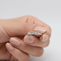 0.50 TCW (VS-EF) Baguette Cut Lab-Grown Diamond Half Eternity Band for Women