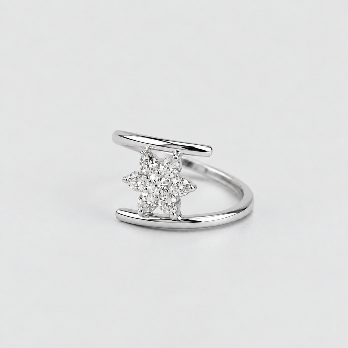 Lab Grown Diamond Round Cut 0.15 Ct. Cluster Ring (EF/VVS-VS)