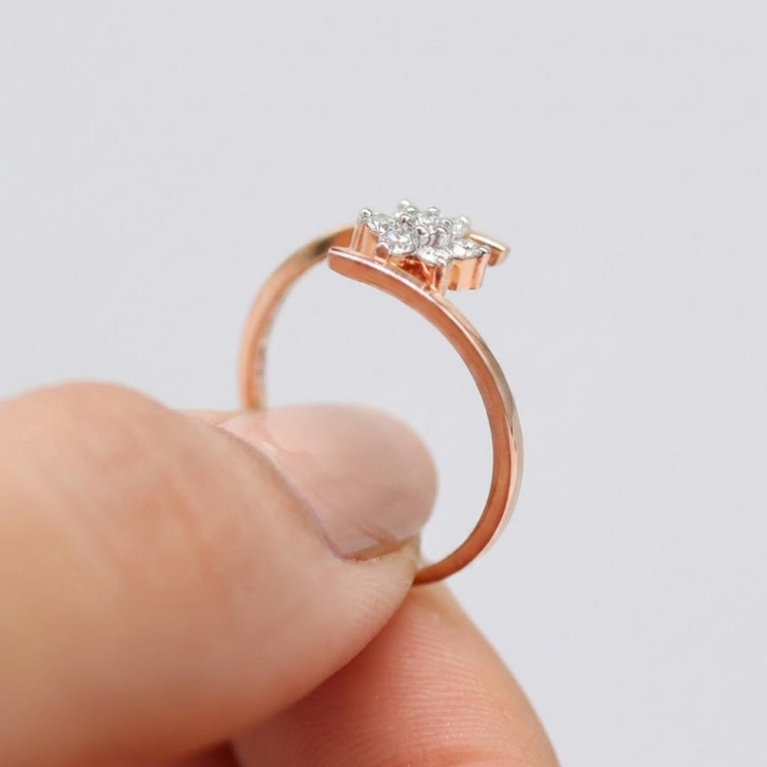 Lab Grown Diamond Round Cut 0.15 Ct. Cluster Ring (VS-EF)