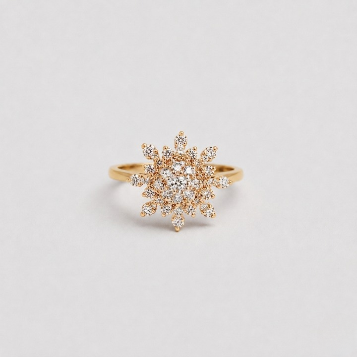 0.60 Ct Designer Cluster Ring in Lab Grown Diamond (VS-EF)