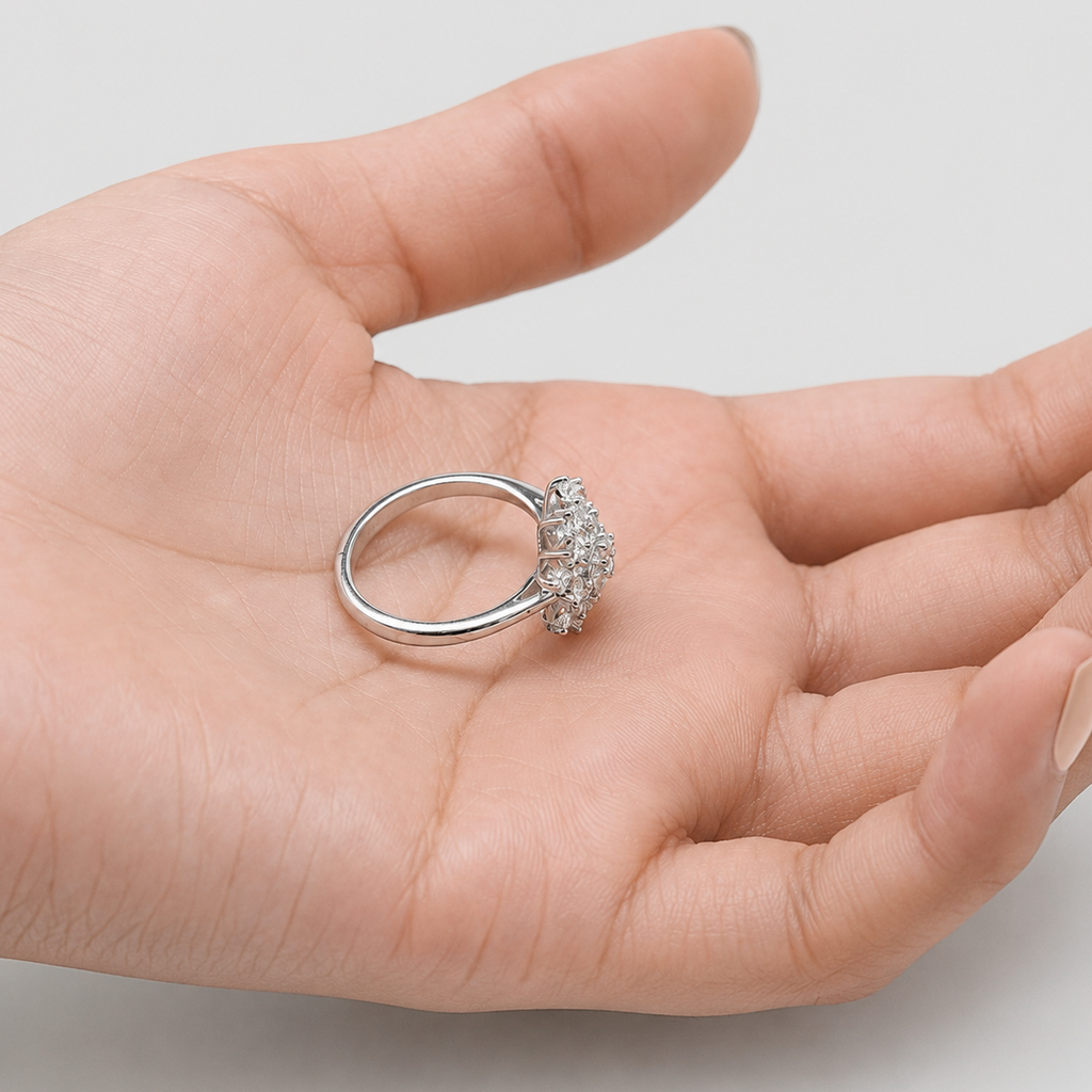 0.60 Ct Designer Cluster Ring in Lab Grown Diamond (VS-EF)