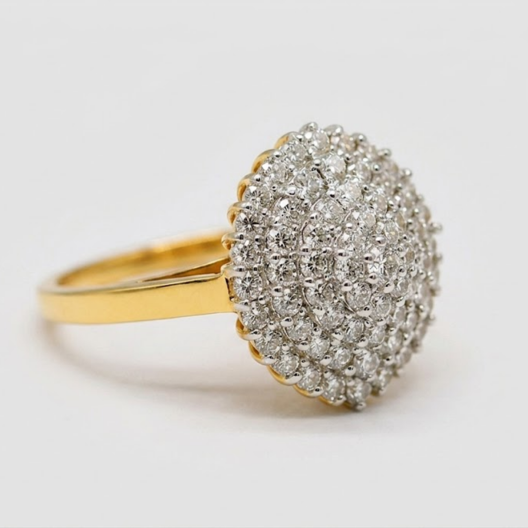 1 Ct. Luxury Diamond Cluster Ring in Lab Grown Diamond (VS - EF)