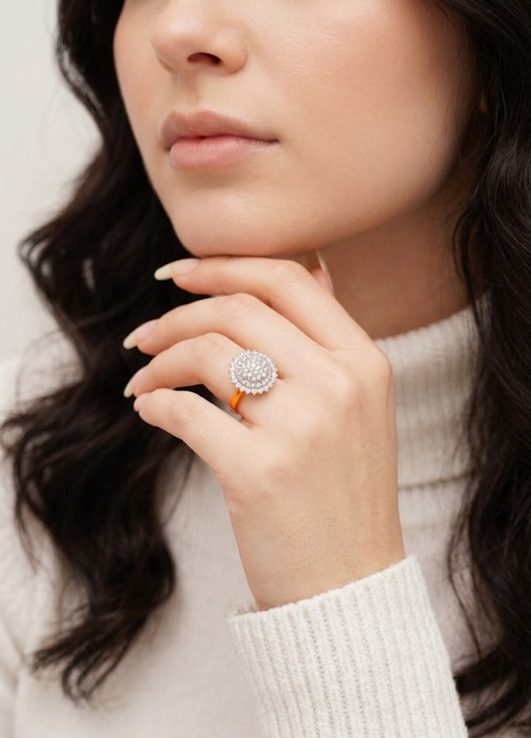 1 Ct. Luxury Diamond Cluster Ring in Lab Grown Diamond (VS - EF)