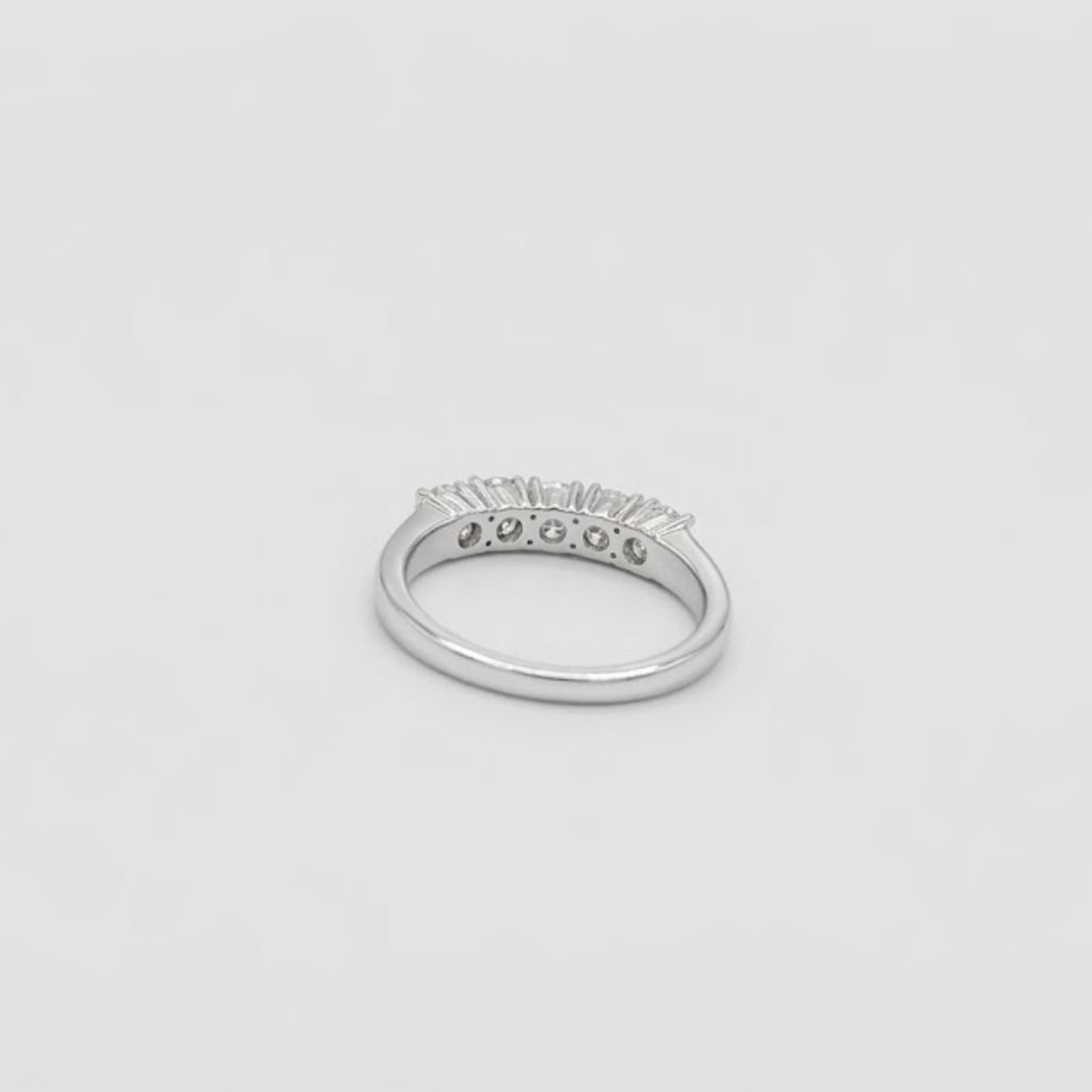 0.50tcw (VS-EF) Round Cut Lab-Grown Diamond Half Eternity Band for Women