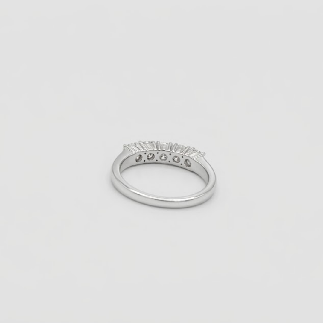 0.50tcw (VS-EF) Round Cut Lab-Grown Diamond Half Eternity Band for Women