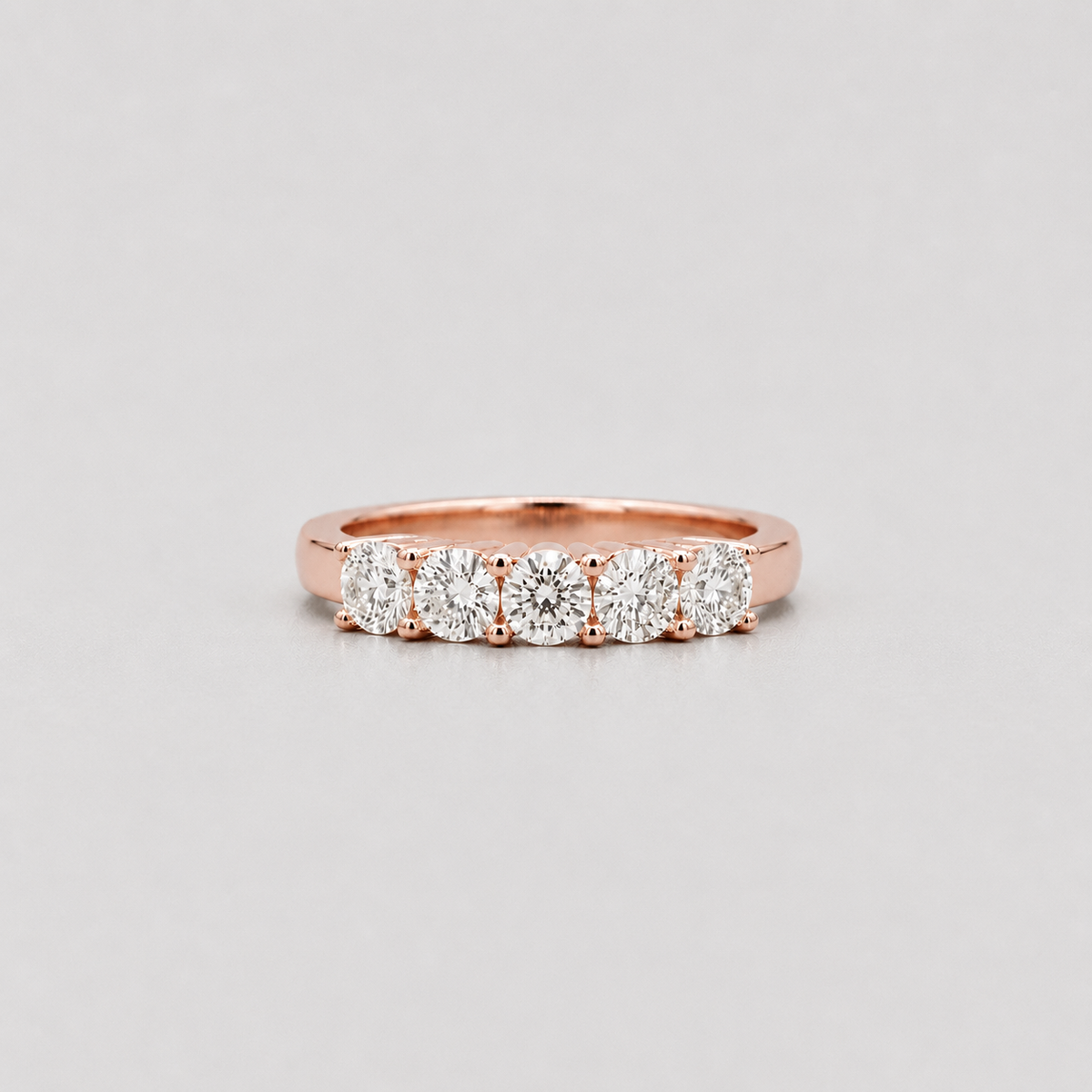 2 Ct. Lab Grown Diamond Round Cut Half Eternity Band (EF/VVS-VS)