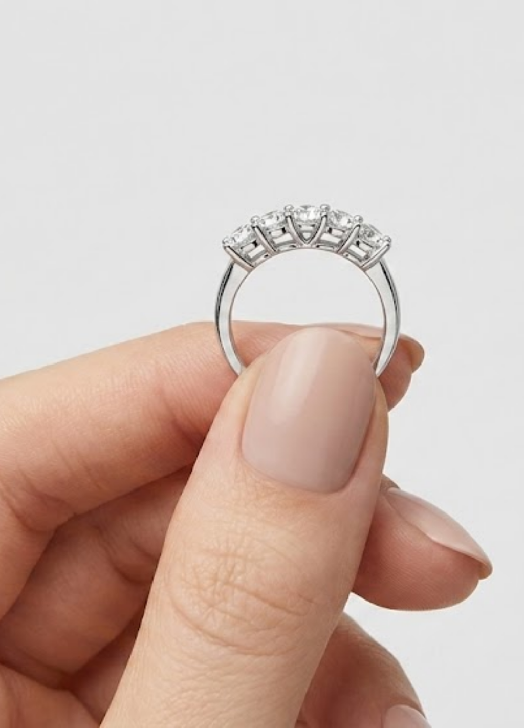 0.50tcw (VS-EF) Round Cut Lab-Grown Diamond Half Eternity Band for Women