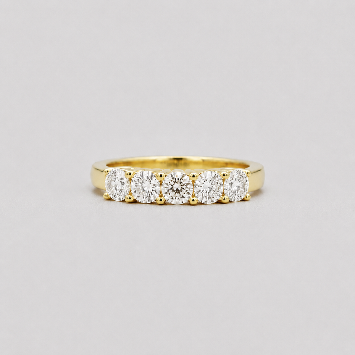 2 Ct. Lab Grown Diamond Round Cut Half Eternity Band (EF/VVS-VS)