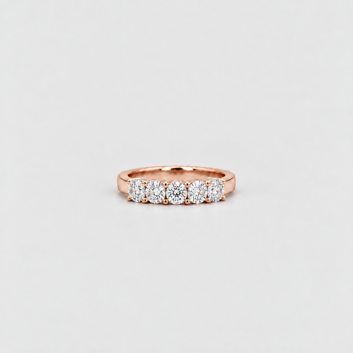 2 Ct. Lab Grown Diamond Round Cut Half Eternity Band (EF/VVS-VS)