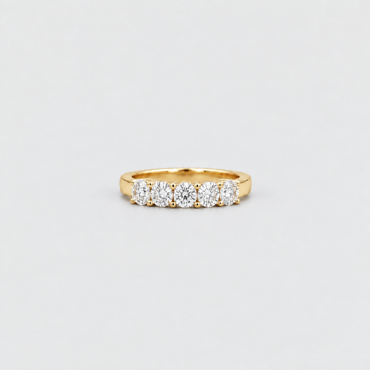 2 Ct. Lab Grown Diamond Round Cut Half Eternity Band (EF/VVS-VS)