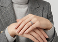 1.50 TCW (VS-EF) Baguette Cut Lab-Grown Diamond & Sapphire Eternity Band for Women