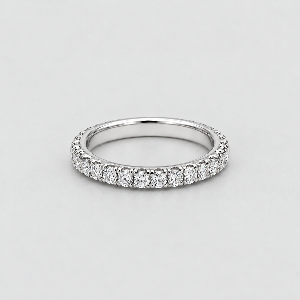 3 Ct. Round Cut Lab-Grown Diamond Eternity Band (EF/VVS-VS)