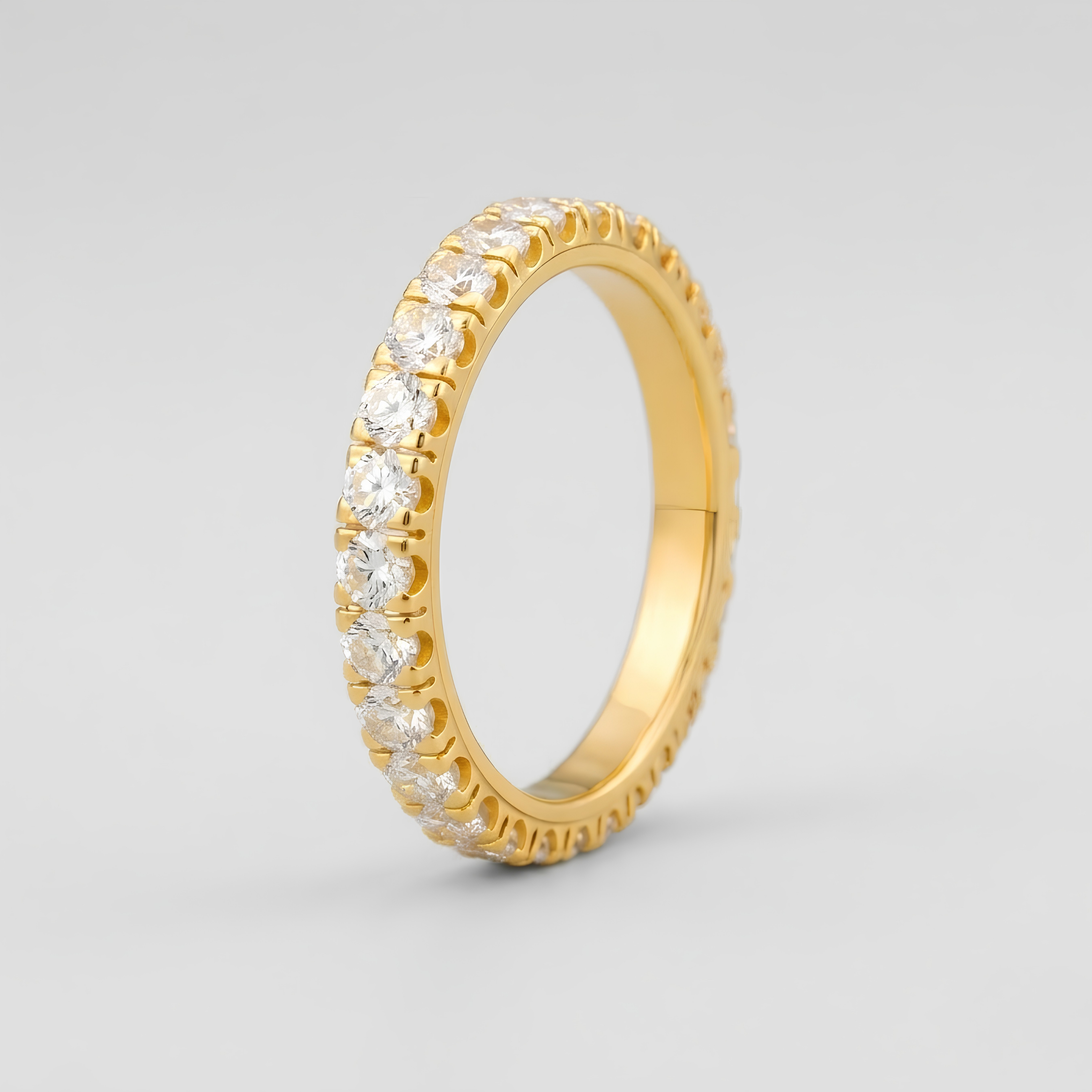 0.80tcw (VS-EF) Round Cut Lab-Grown Diamond Eternity Band for Women