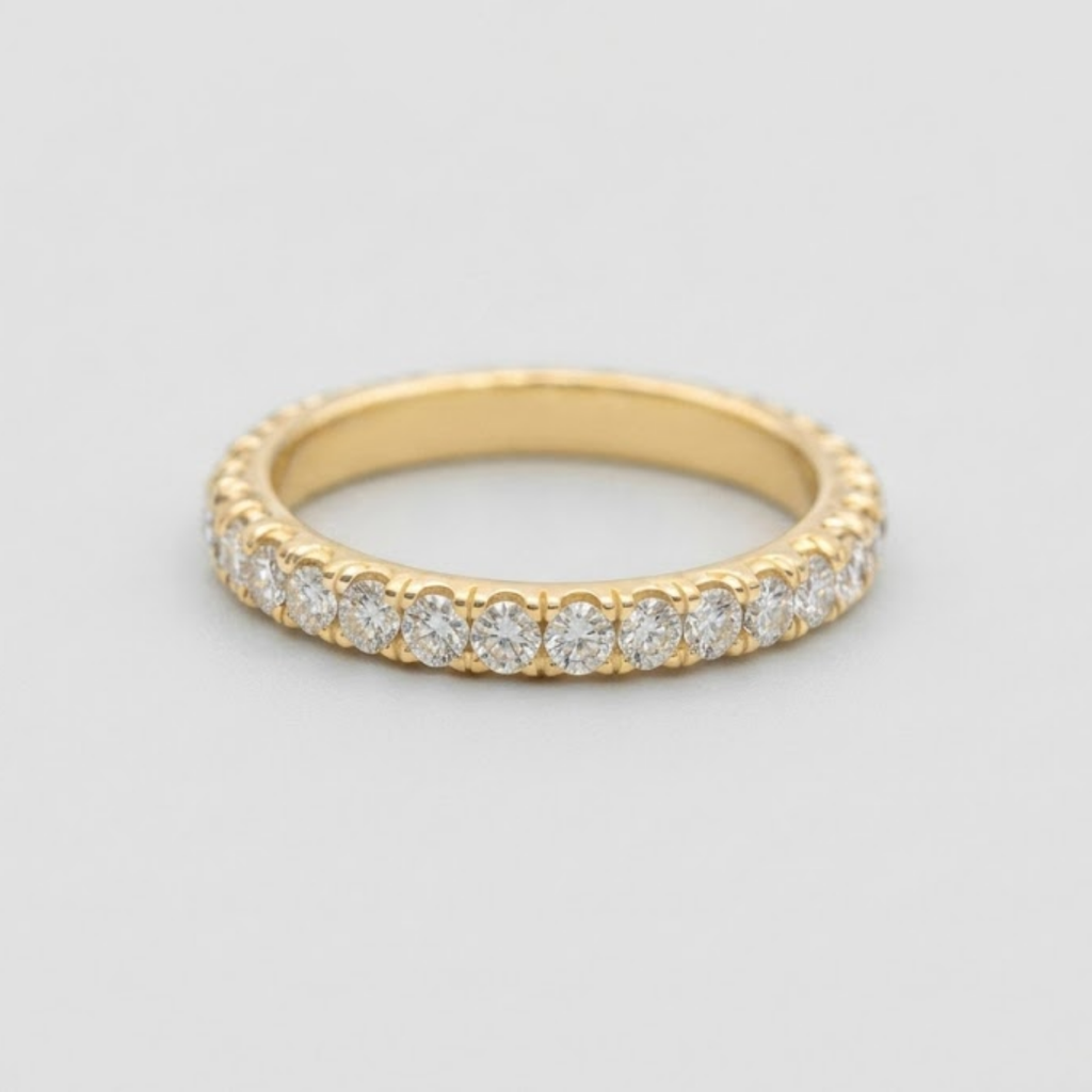 0.80tcw (VS-EF) Round Cut Lab-Grown Diamond Eternity Band for Women
