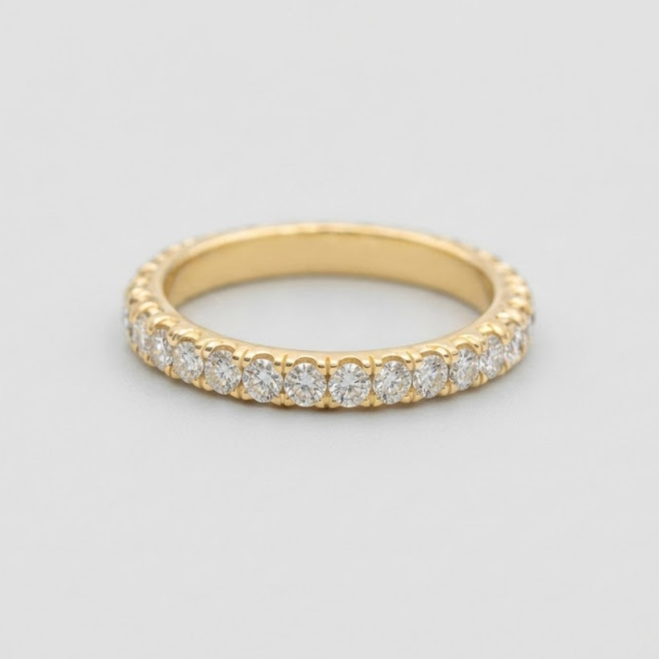 0.80tcw (VS-EF) Round Cut Lab-Grown Diamond Eternity Band for Women