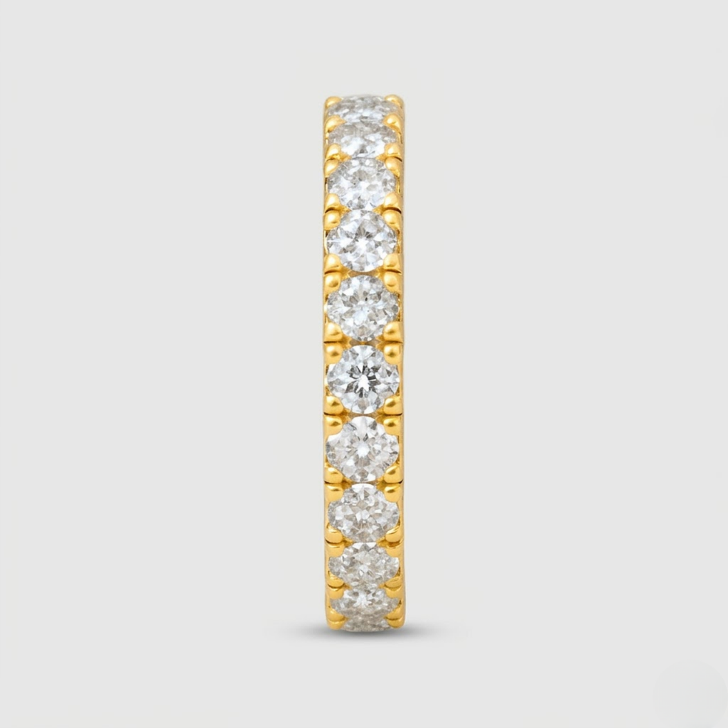 0.80tcw (VS-EF) Round Cut Lab-Grown Diamond Eternity Band for Women