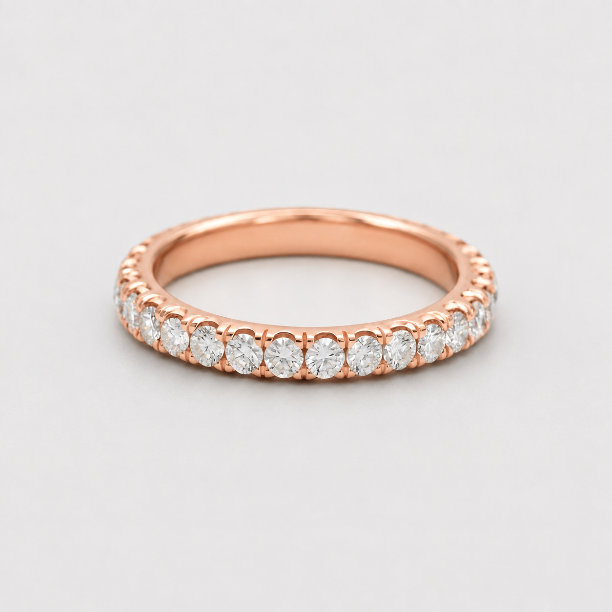 0.80tcw (VS-EF) Round Cut Lab-Grown Diamond Eternity Band for Women