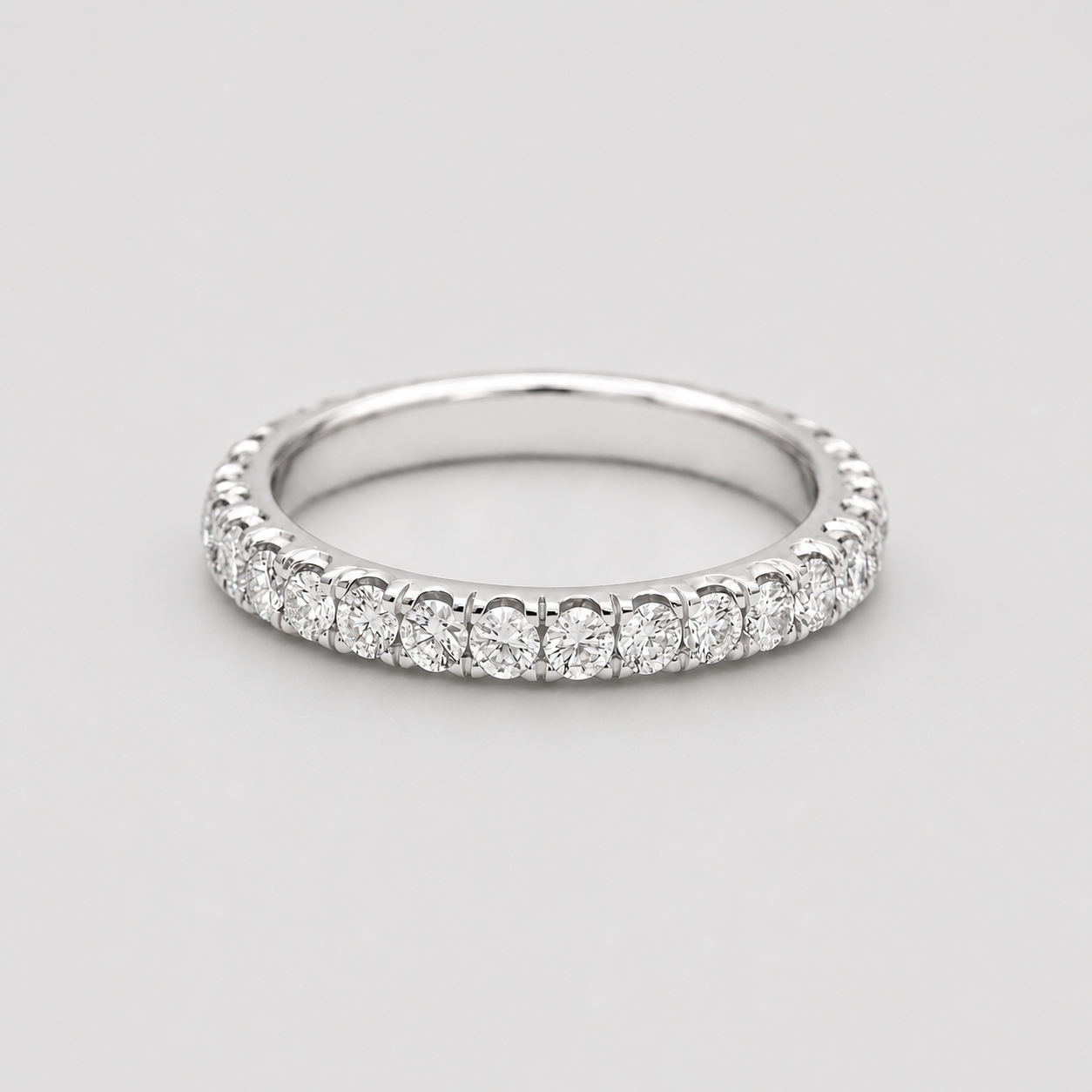 0.80tcw (VS-EF) Round Cut Lab-Grown Diamond Eternity Band for Women